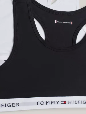 Tommy Hilfiger 2er-Pack Signature Racerback-Bralettes WHITE / BLACK Cheap