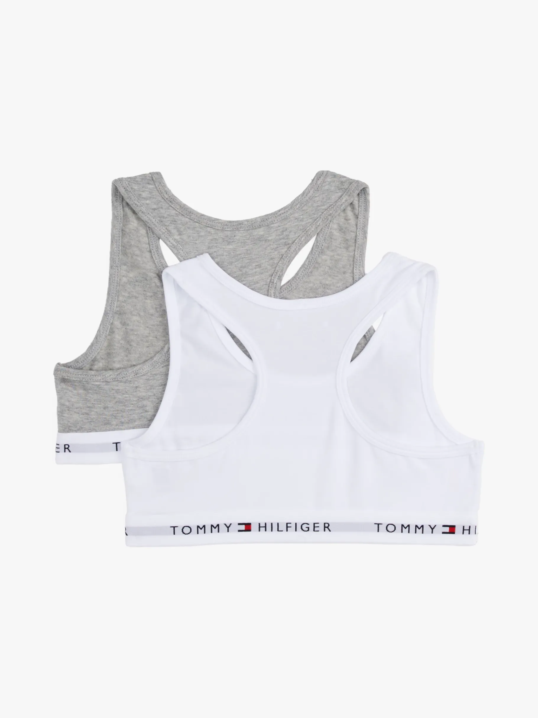 Tommy Hilfiger 2er-Pack Signature Racerback-Bralettes LIGHT GRY HEATHER/WHITE Online