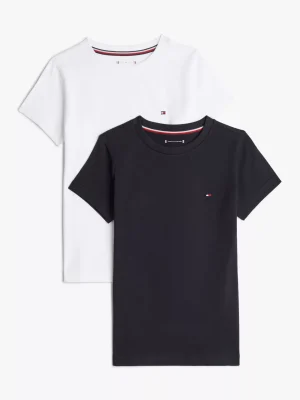 Tommy Hilfiger 2er-Pack Signature Rundhals-T-Shirts WHITE/DESERT SKY Clearance