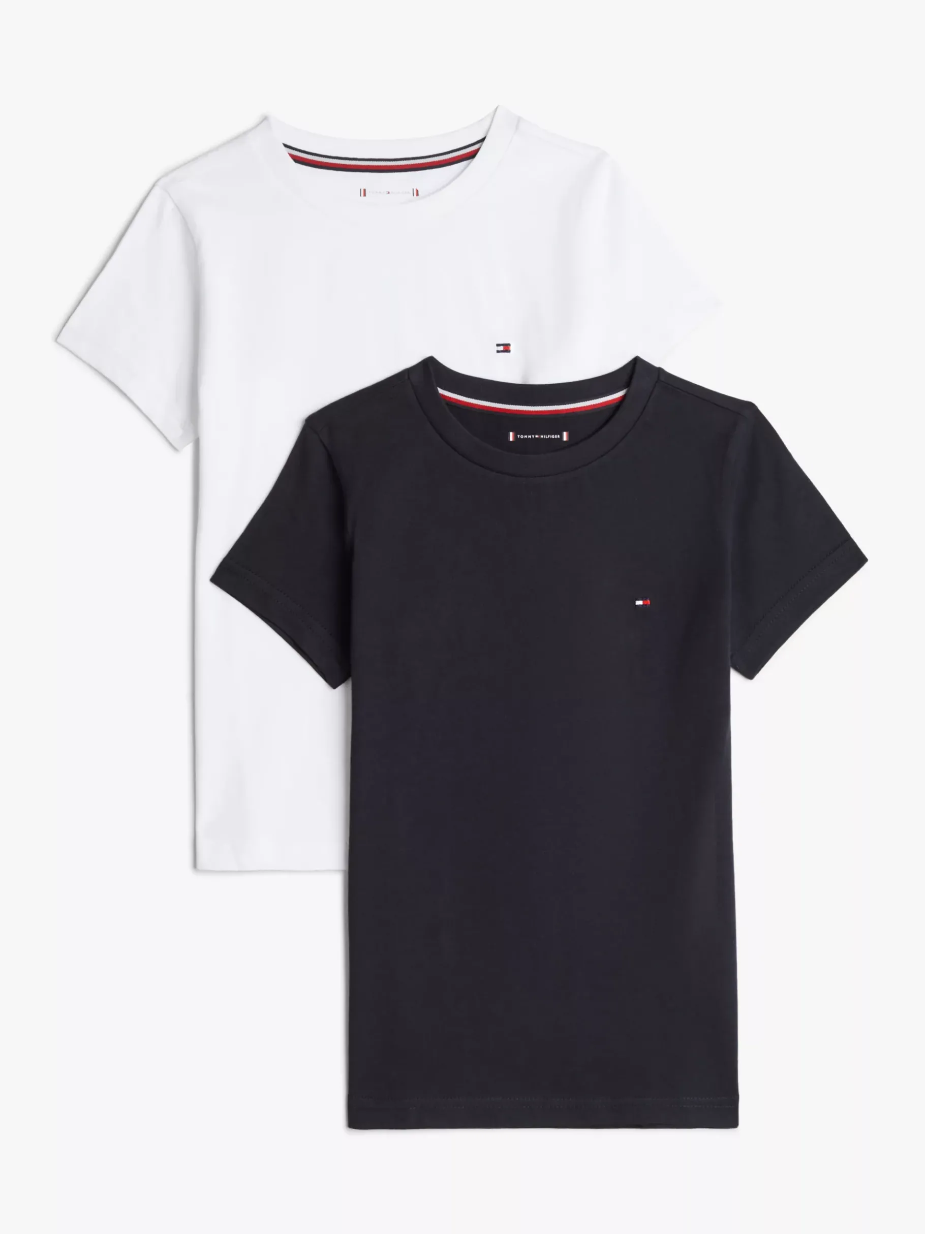 Tommy Hilfiger 2er-Pack Signature Rundhals-T-Shirts WHITE/DESERT SKY Clearance