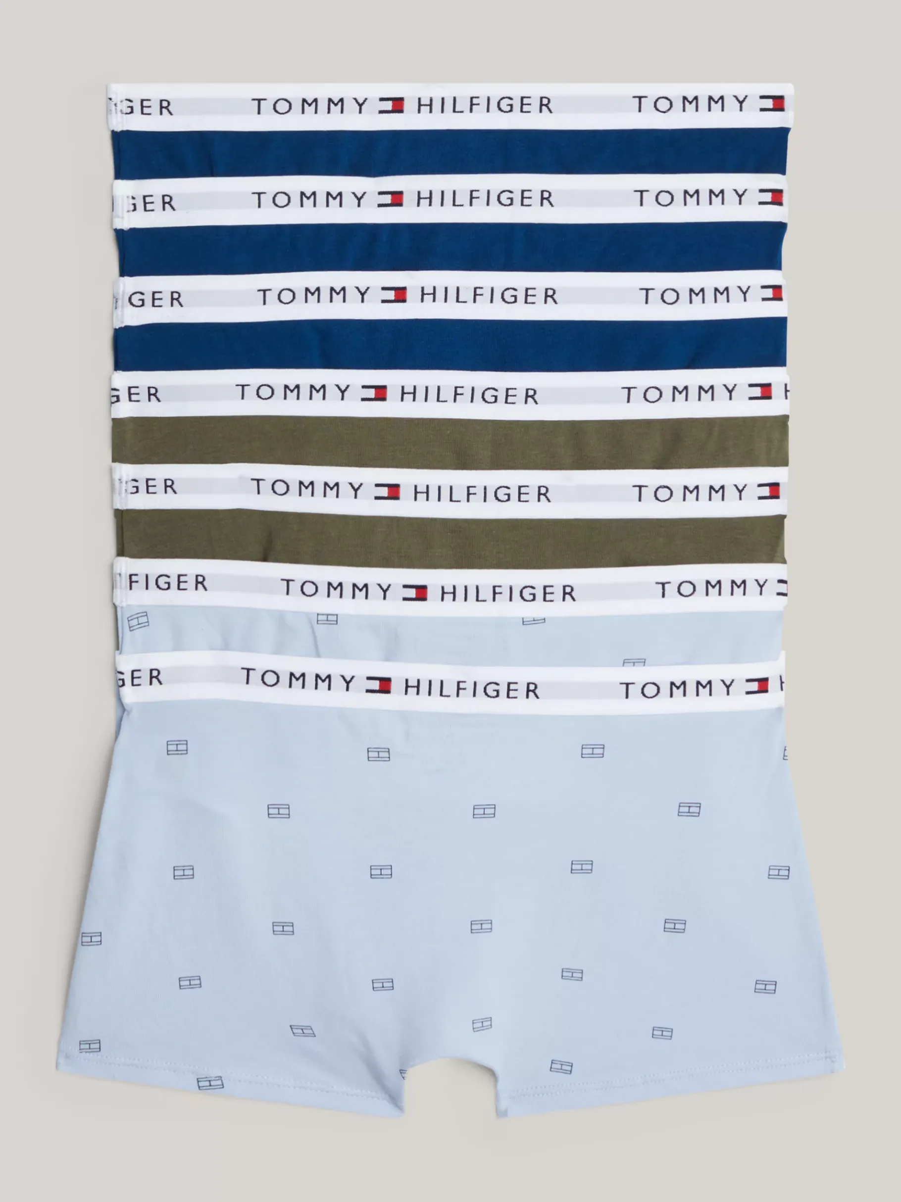Tommy Hilfiger 7er-Pack Signature Trunks DEEP INDIGO/BREEZY BLUE FLAG/OLIVE Cheap
