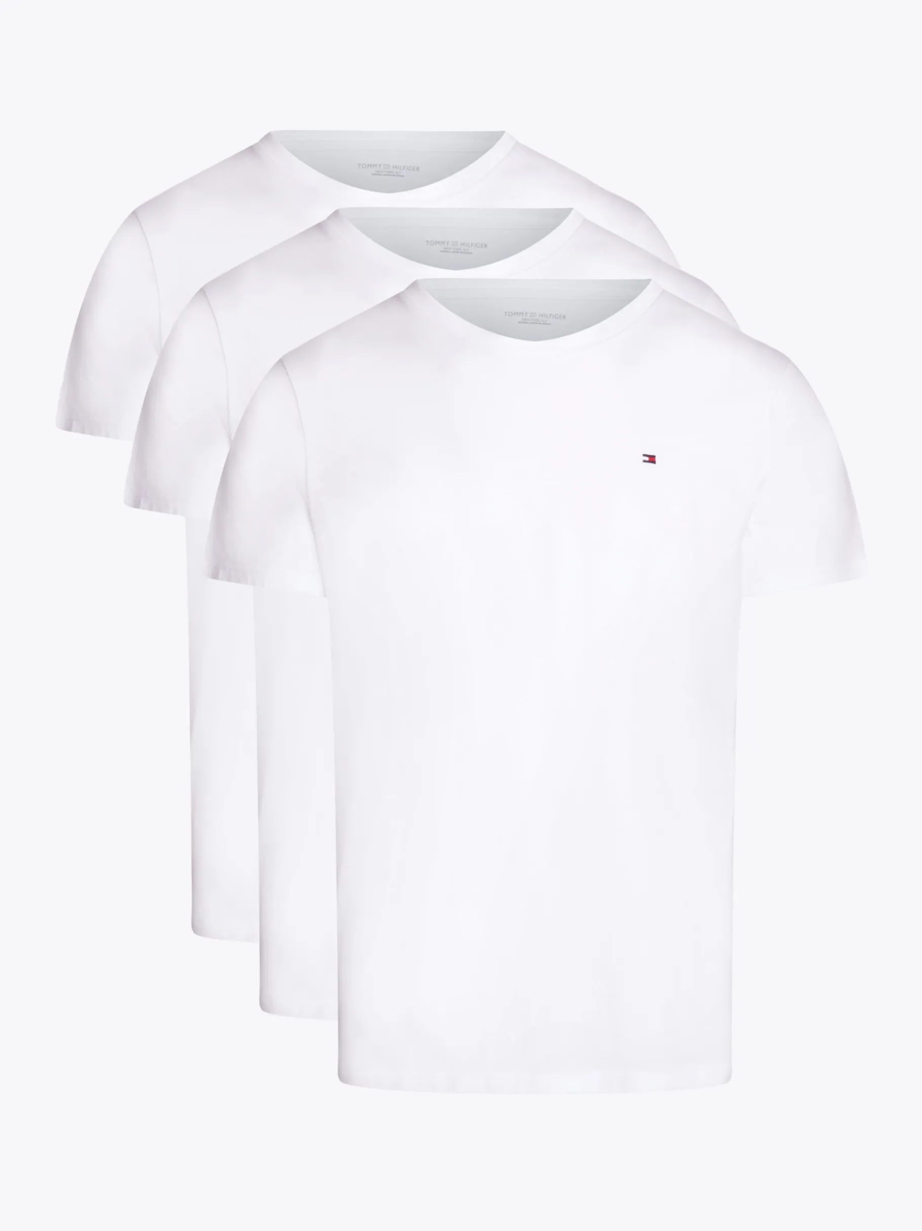 Tommy Hilfiger 3er-Pack Signature T-Shirts mit Stickerei WHITE/ WHITE/ WHITE Fashion