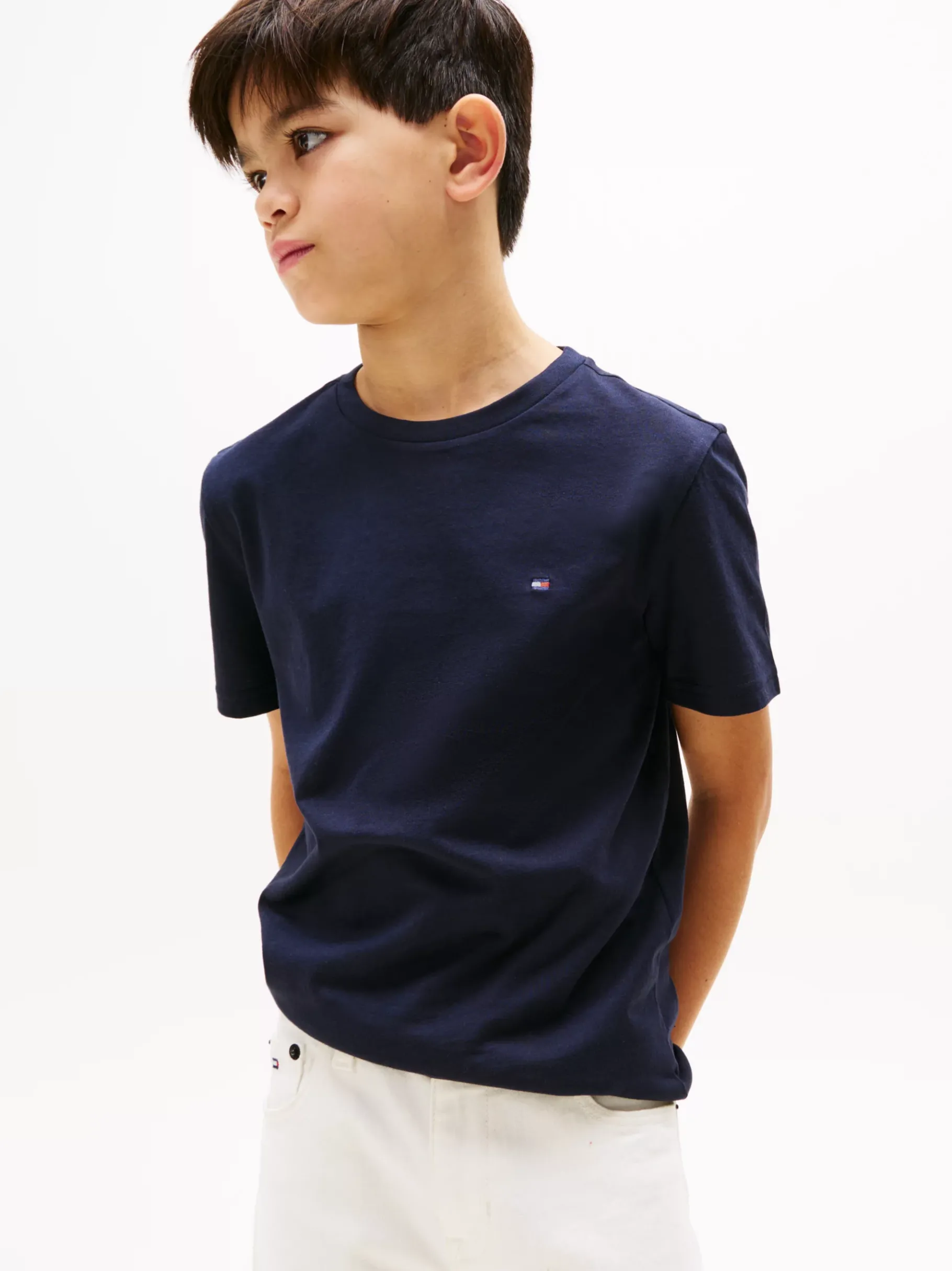 Tommy Hilfiger 2er-Pack Signature T-Shirts mit Flag DESERT SKY/PRIMARY RED Best