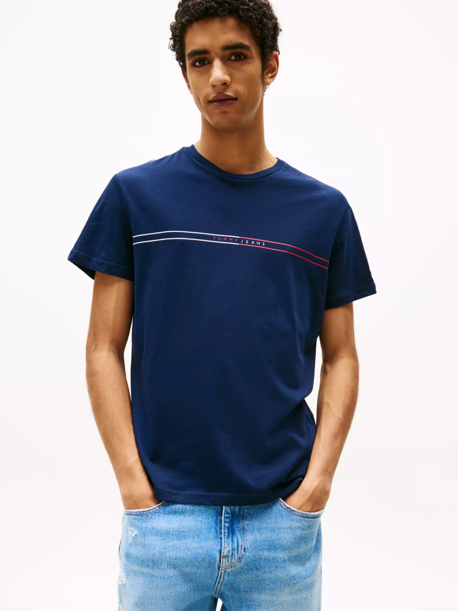 Tommy Hilfiger 2er-Pack Slim Fit T-Shirts mit Logo DARK NIGHT NAVY / ECRU Shop