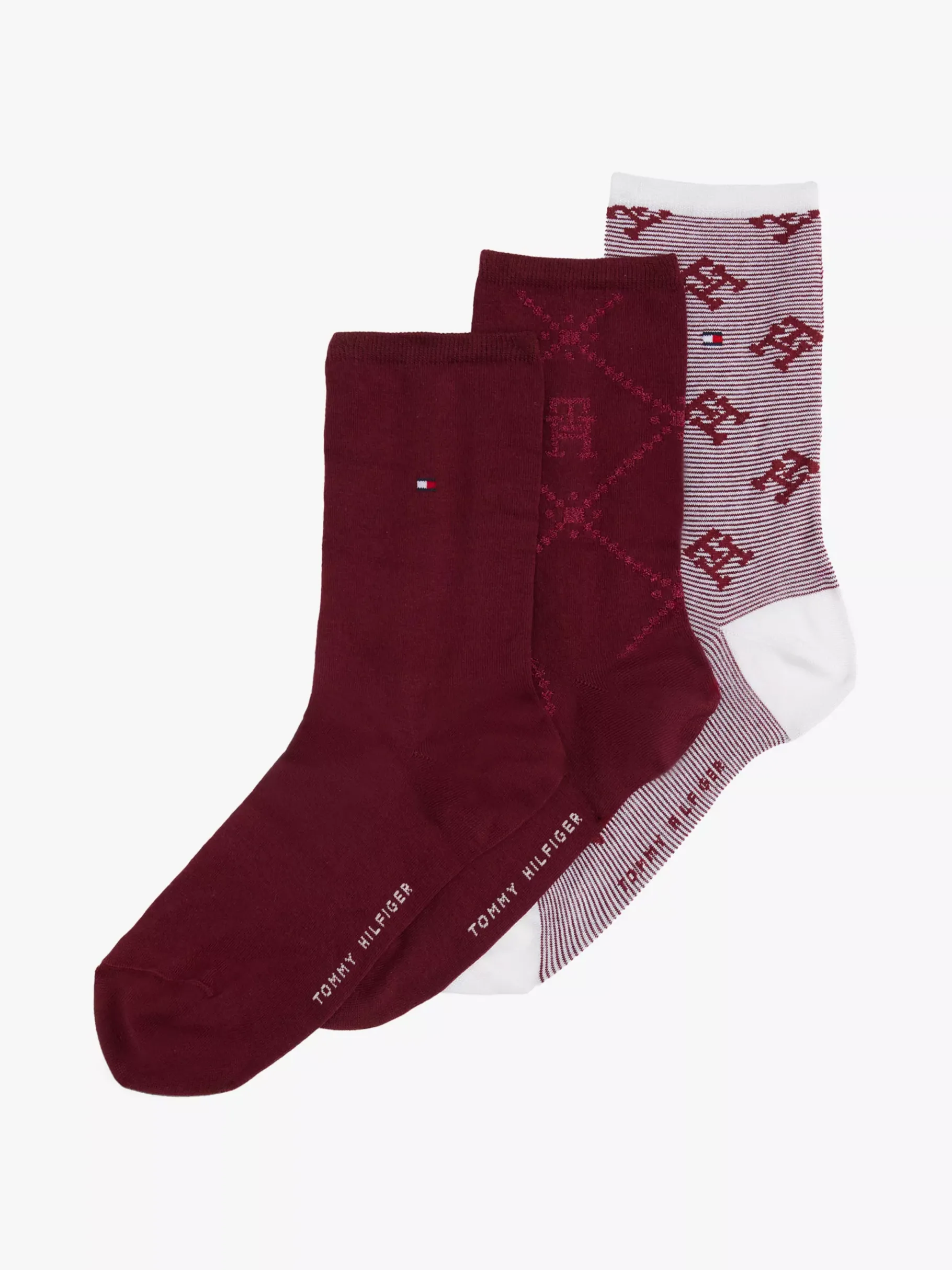 Tommy Hilfiger 3er-Pack Socken DEEP ROUGE Best Sale