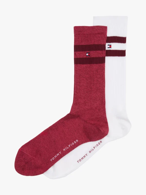 Tommy Hilfiger 2er-Pack Socken aus Mouliné DEEP ROUGE Clearance