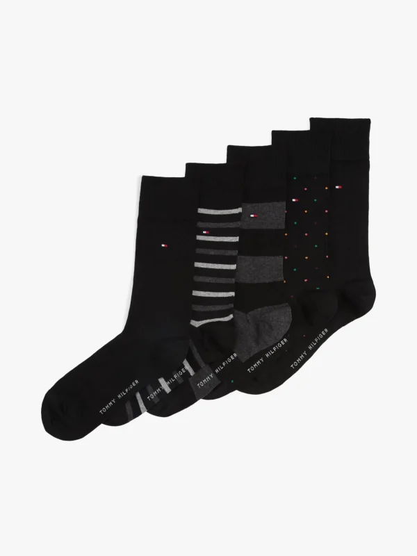 Tommy Hilfiger 5er-Pack Socken inkl. Geschenkbox BLACK Best Sale