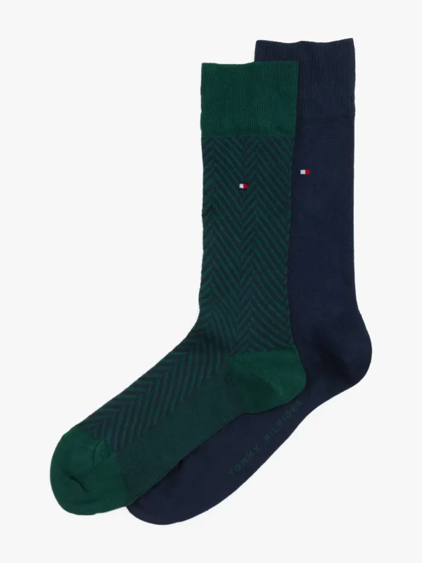 Tommy Hilfiger 2er-Pack Socken mit abstraktem Muster DARK GREEN Fashion