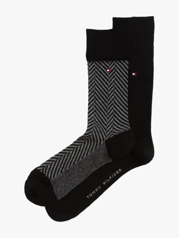 Tommy Hilfiger 2er-Pack Socken mit abstraktem Muster BLACK Best