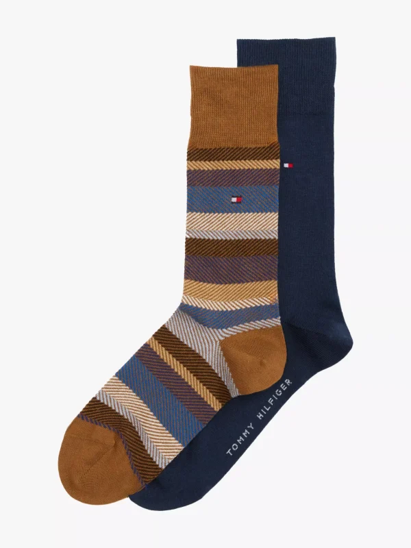 Tommy Hilfiger 2er-Pack Socken mit Fischgrätmuster CLASSIC KHAKI Clearance