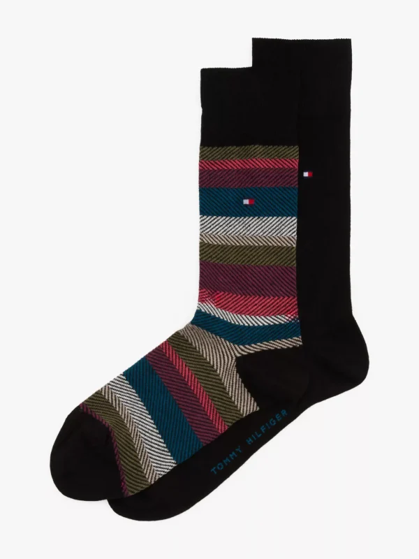 Tommy Hilfiger 2er-Pack Socken mit Fischgrätmuster BLACK Cheap