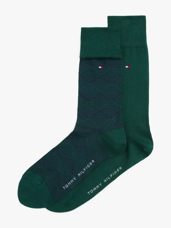 Tommy Hilfiger 2er-Pack Socken mit grafischem Muster DARK GREEN Best