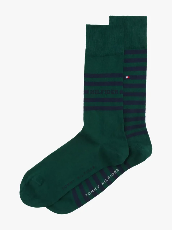 Tommy Hilfiger 2er-Pack Socken mit Logo DARK GREEN Cheap