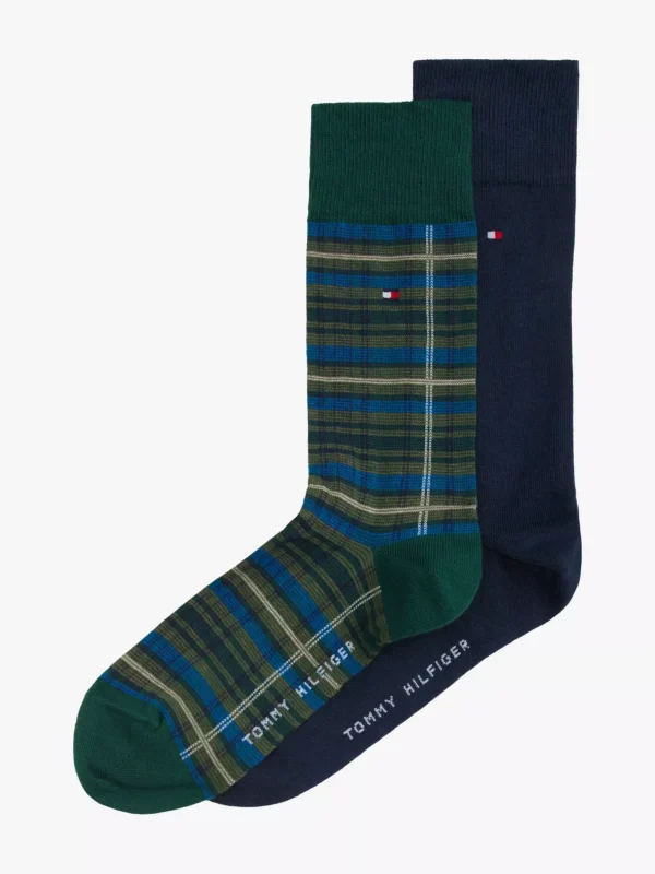 Tommy Hilfiger 2er-Pack Socken mit Schottenkaros DARK GREEN Clearance