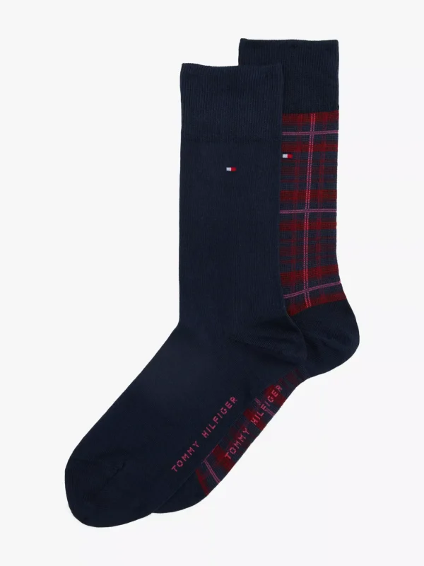 Tommy Hilfiger 2er-Pack Socken mit Schottenkaros NAVY Cheap