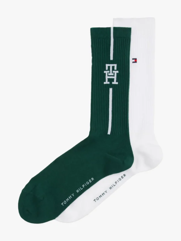 Tommy Hilfiger 2er-Pack Socken mit TH-Monogramm DARK GREEN Flash Sale