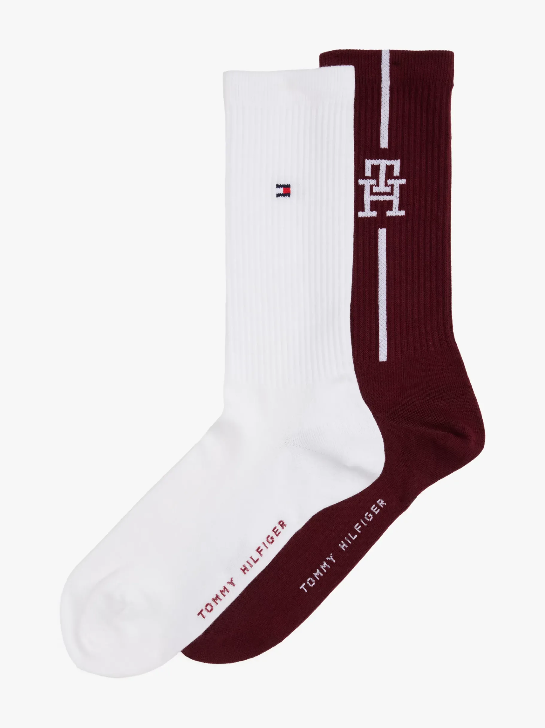 Tommy Hilfiger 2er-Pack Socken mit TH-Monogramm DEEP ROUGE Best Sale