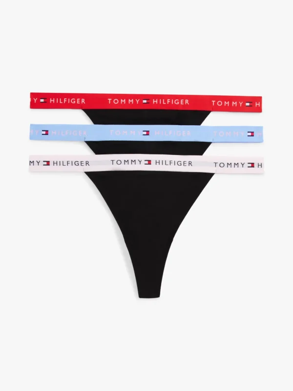 Tommy Hilfiger 3er-Pack Strings mit Logomuster BREEZY BLUE/REG RED/PEARLY PINK Cheap