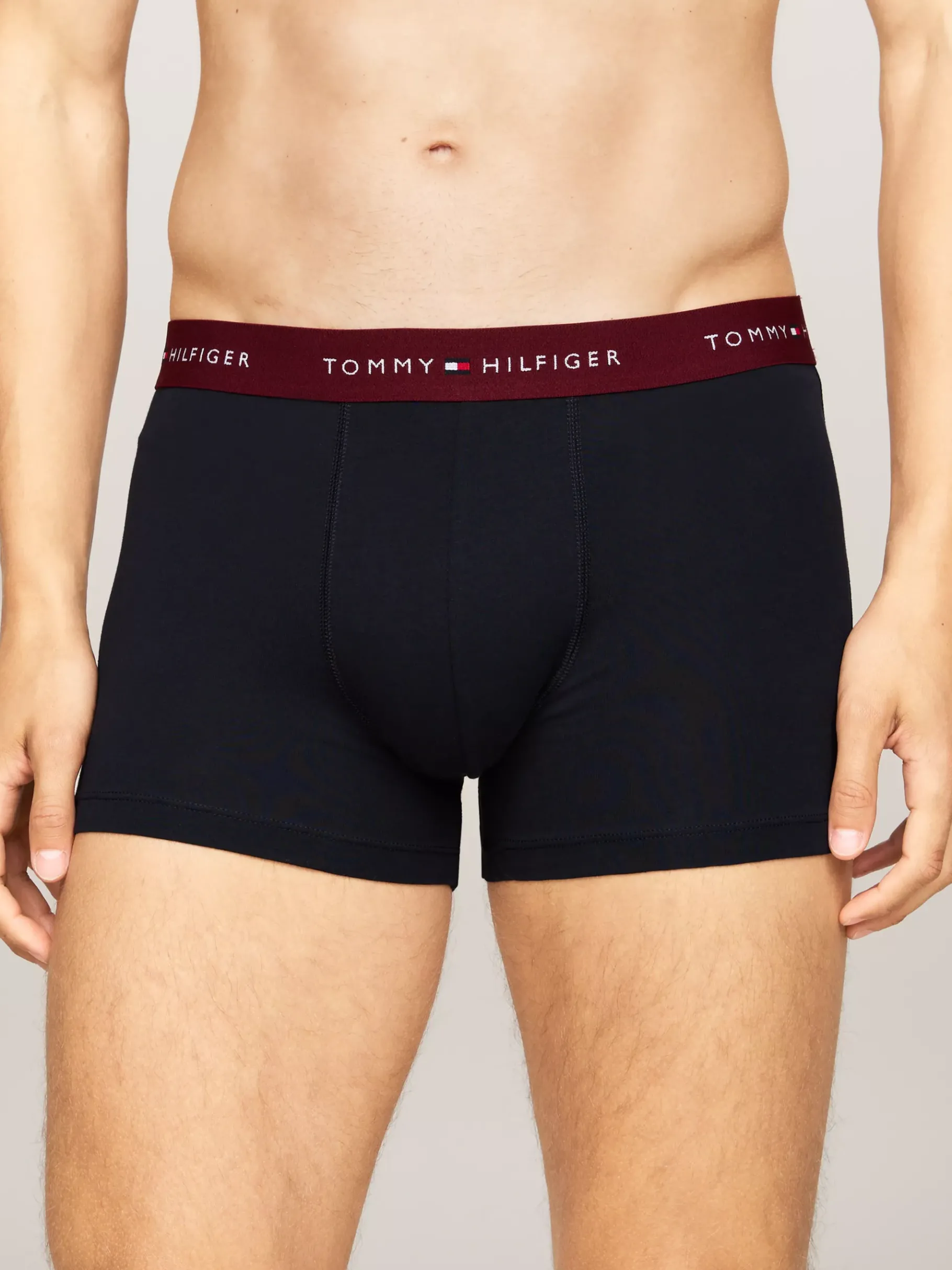 Tommy Hilfiger 3er-Pack Trunks mit Color Block und Logo BRIGHT BLUE/DEEP CRIM/DEEP ROUGE Cheap