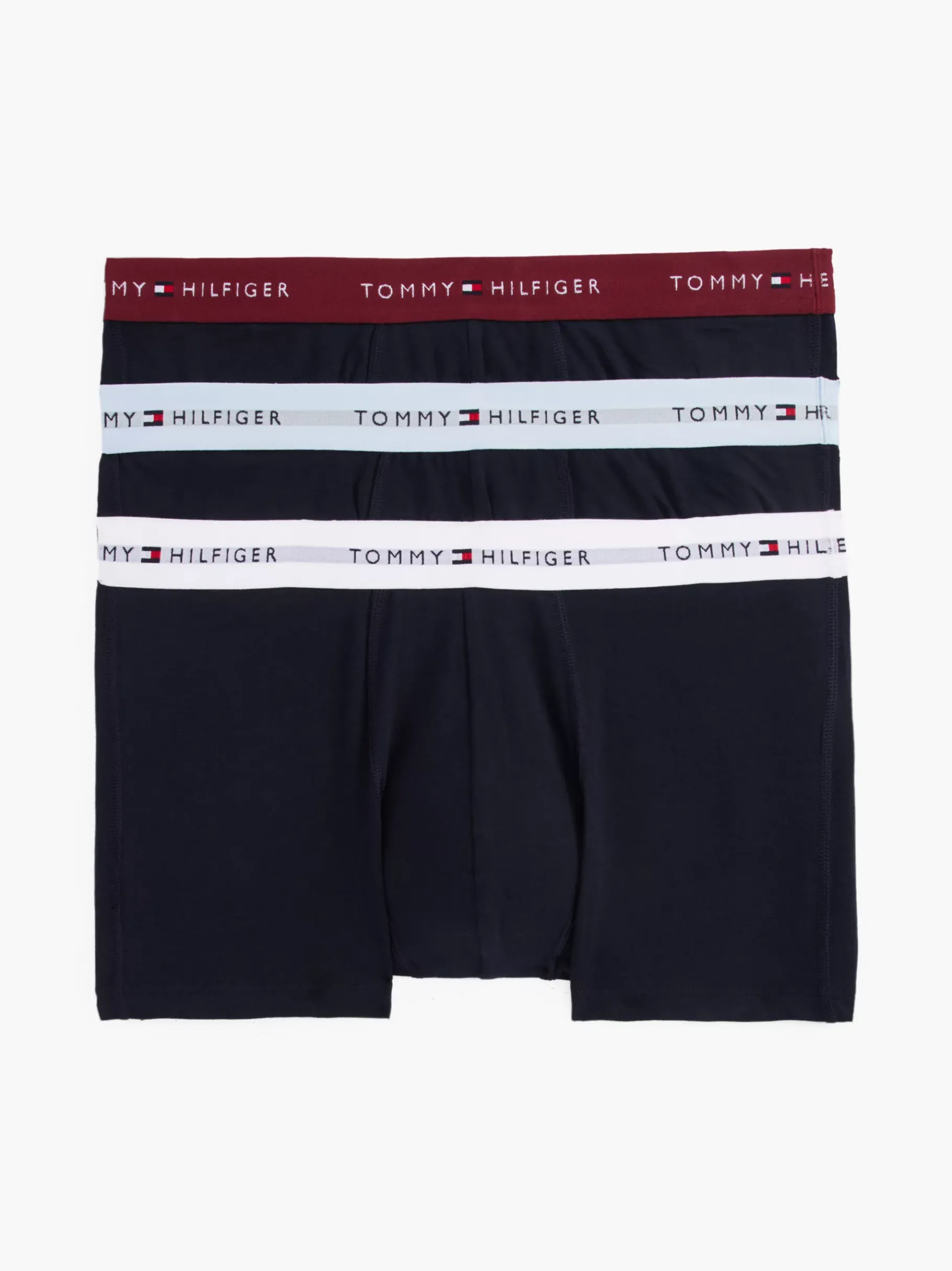Tommy Hilfiger 3er-Pack Trunks mit Color Block und Logo DEEP ROUGE/BREEZY BLUE/WHITE Cheap