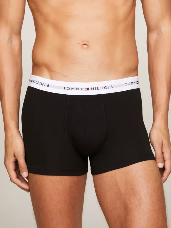 Tommy Hilfiger 3er-Pack Trunks mit Logo am Taillenbund GREY HEATHER/BLACK/WHITE Outlet