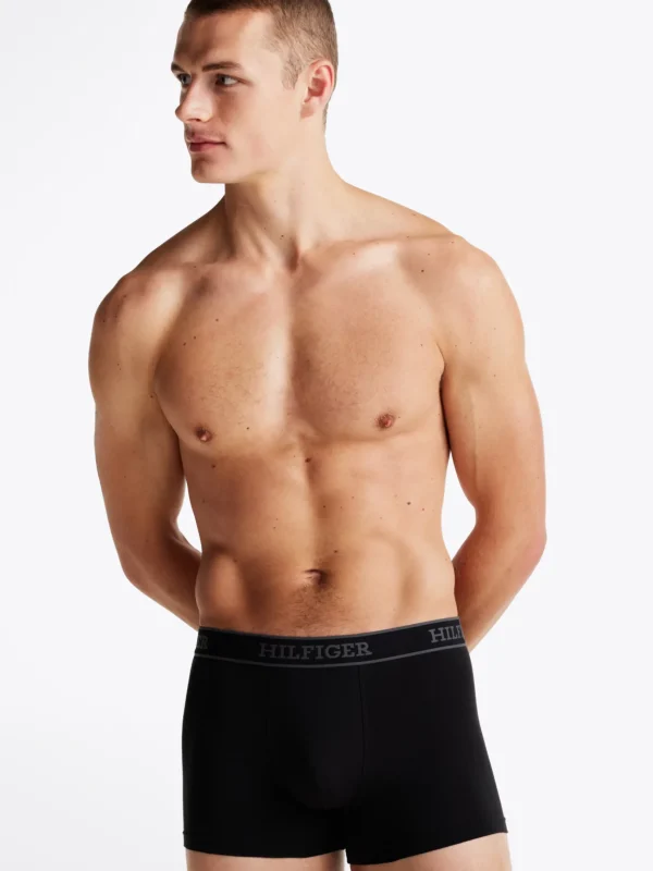 Tommy Hilfiger 3er-Pack Trunks mit Monotype-Logomuster BLACK/WHITE/DARK ASH Best