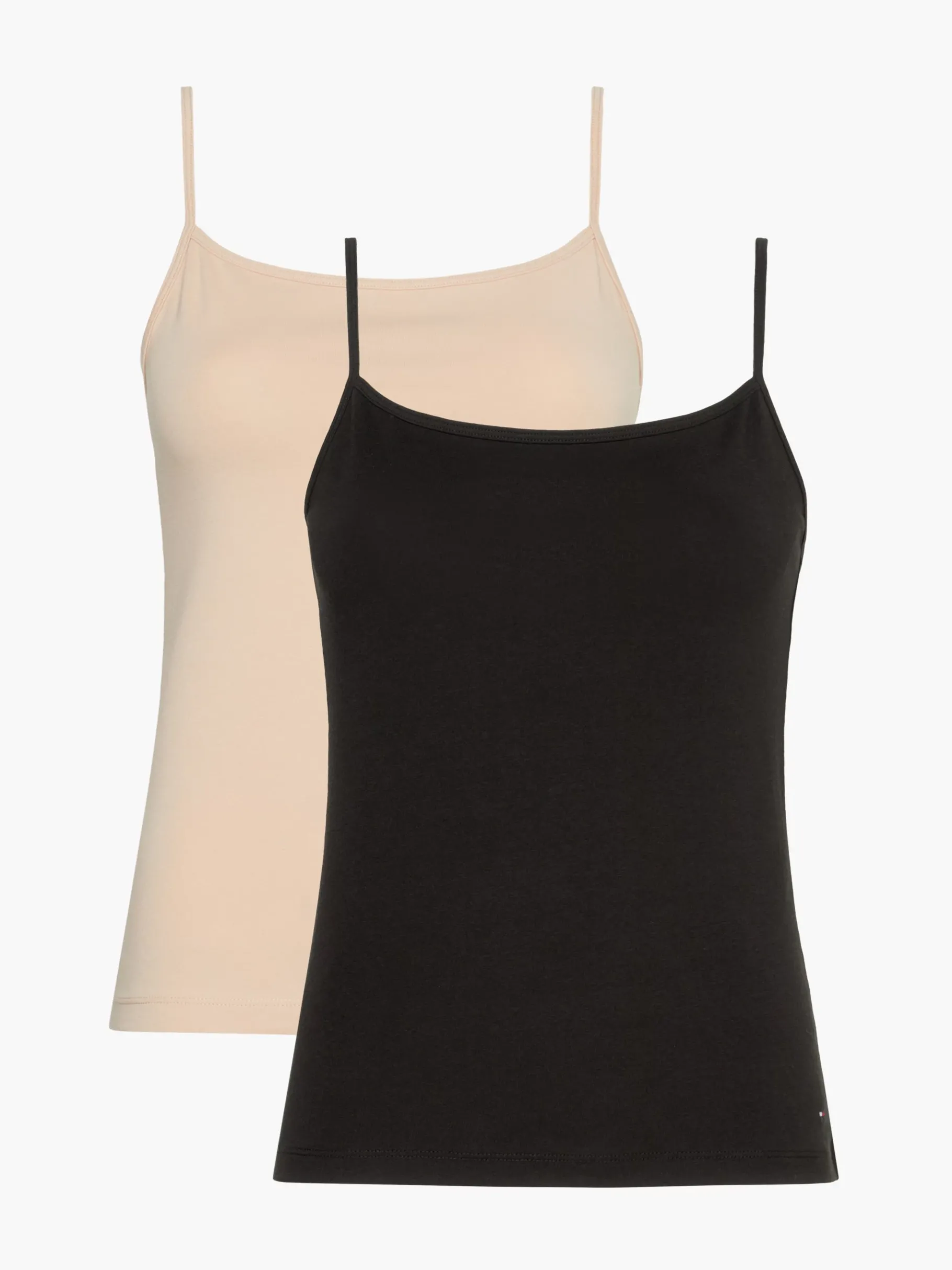 Tommy Hilfiger 2er-Pack Unterhemden mit aufgestickter Flag BLACK/MISTY BLUSH Outlet