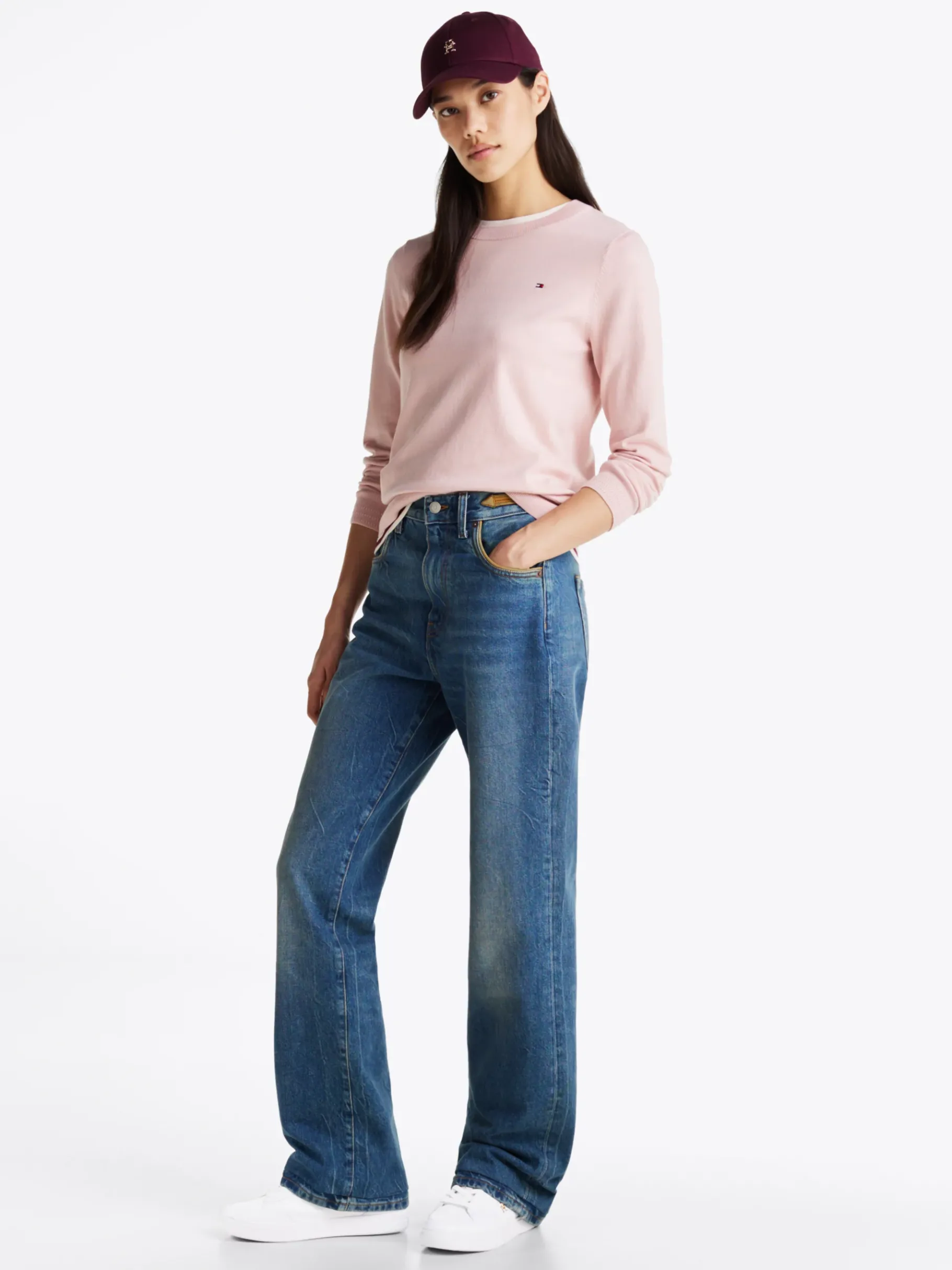 Tommy Hilfiger Essential Court-Sneaker aus Leder WHITE Best Sale