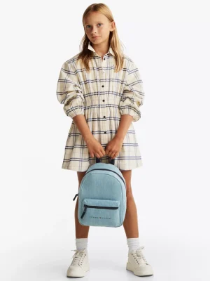 Tommy Hilfiger Essential Denim-Rucksack mit Logo DENIM LIGHT Flash Sale