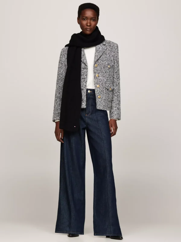 Tommy Hilfiger Essential flauschiger Schal mit Flag BLACK Cheap