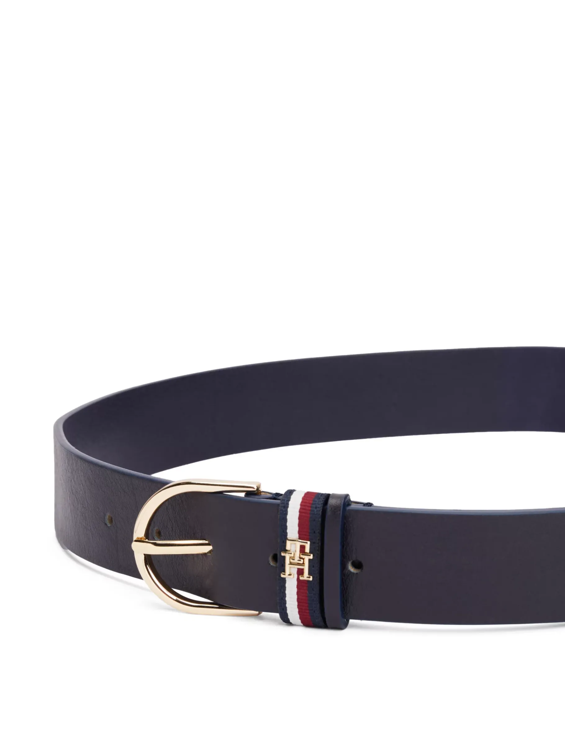 Tommy Hilfiger Essential Ledergürtel mit Tommy-Tape SPACE BLUE CORP Flash Sale