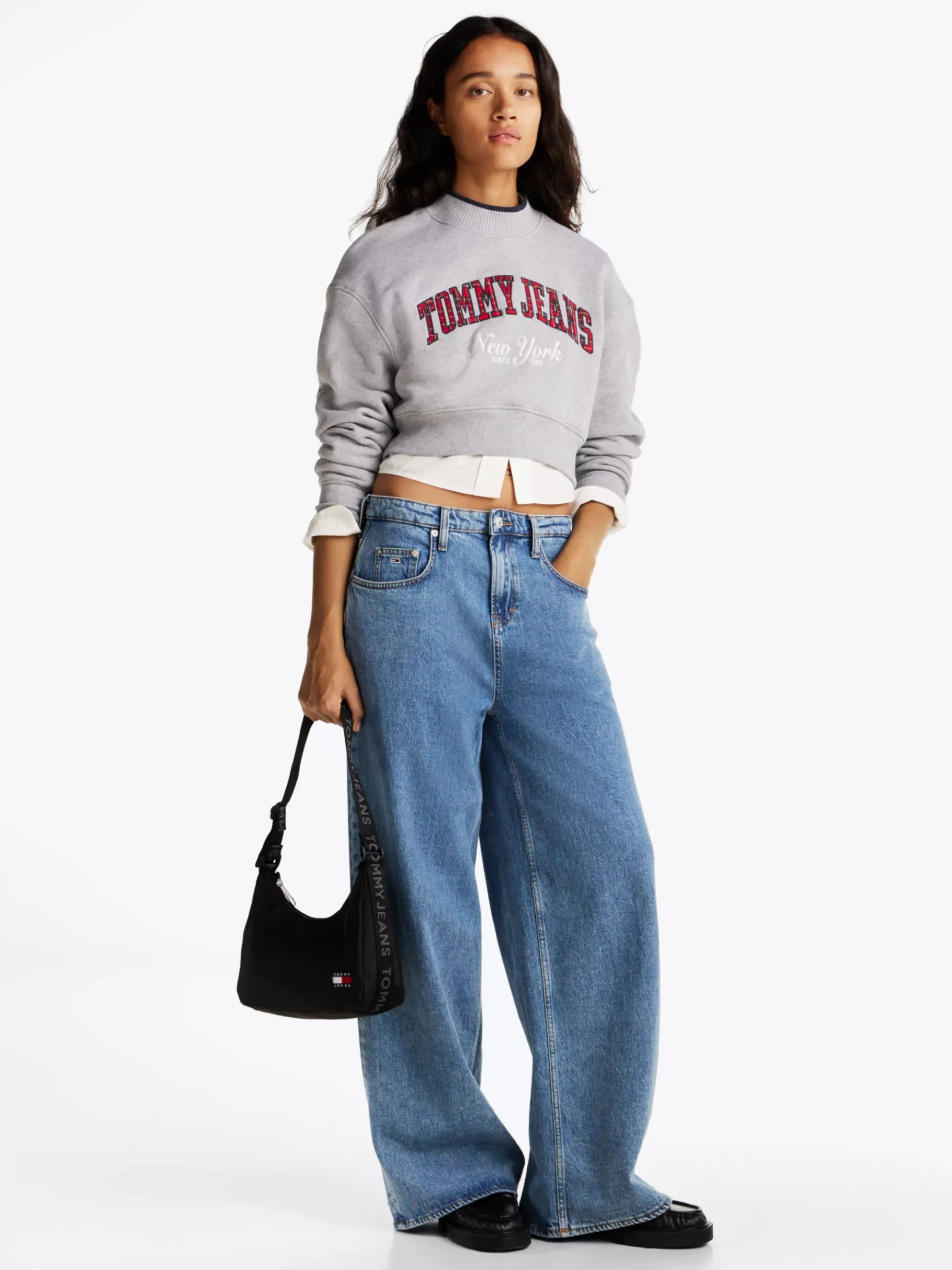 Tommy Hilfiger Essential Schultertasche mit Logomuster BLACK Cheap