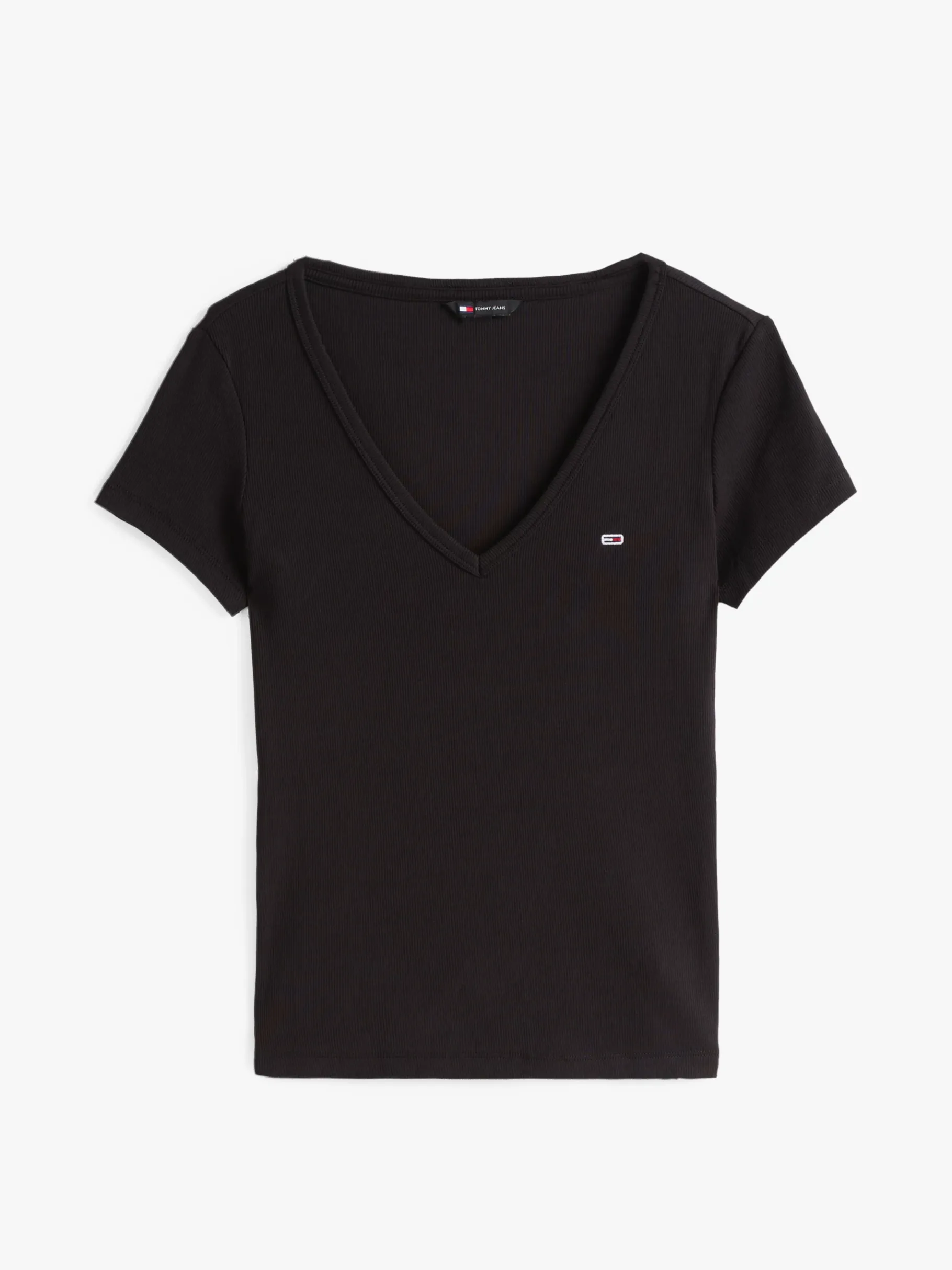 Tommy Hilfiger Essential Slim Fit T-Shirt mit V-Ausschnitt BLACK Discount