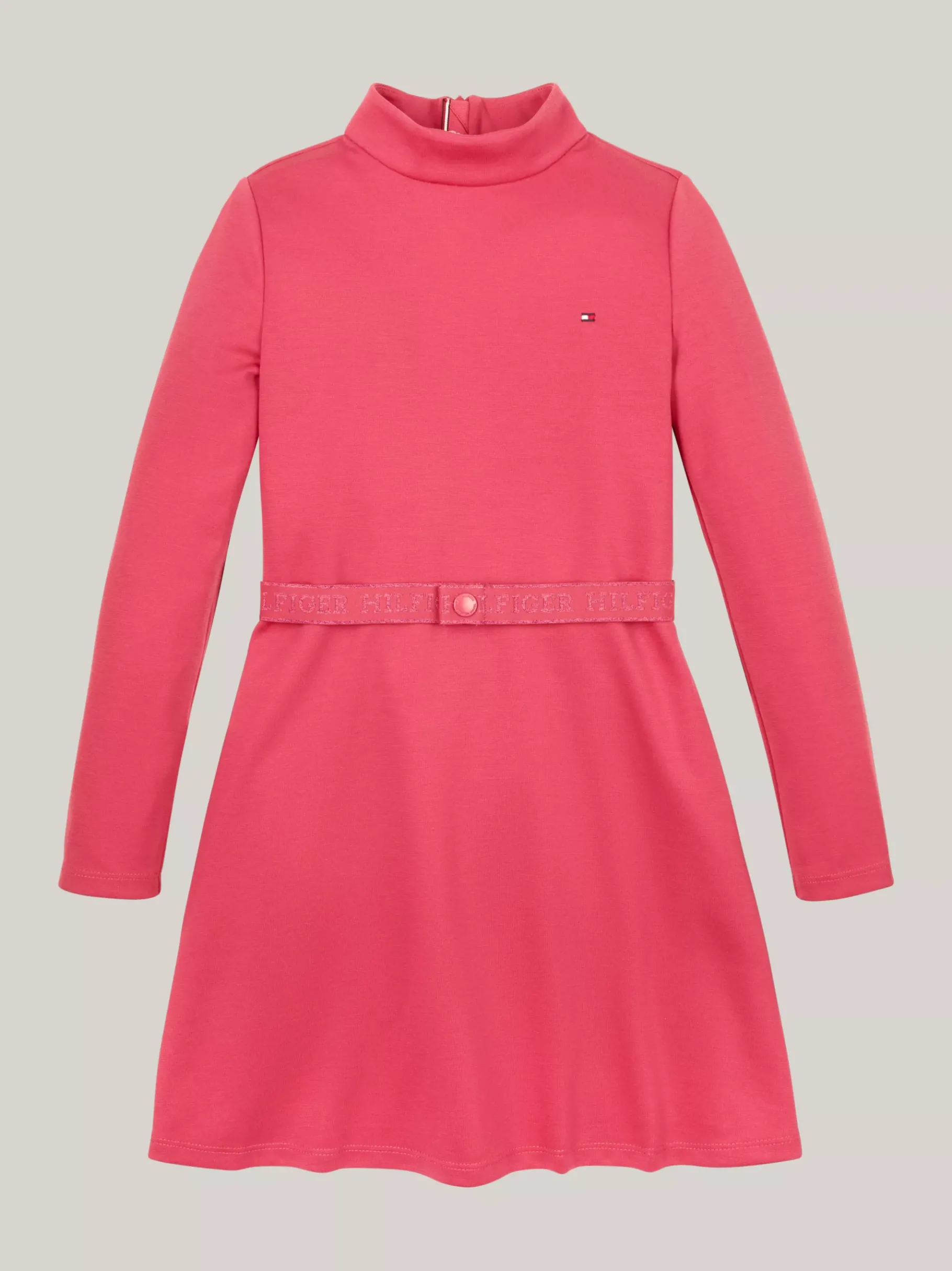Tommy Hilfiger Extra Slim Fit Langarm-Kleid mit Gürtel HERITAGE PINK Store