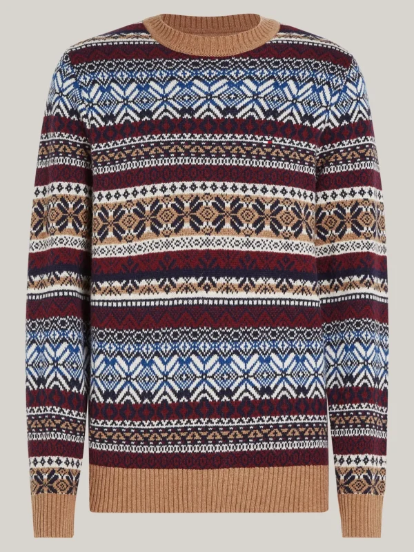 Tommy Hilfiger Fair Isle-Pullover mit hohem Wollanteil SAFARI CANVAS / MULTI Flash Sale