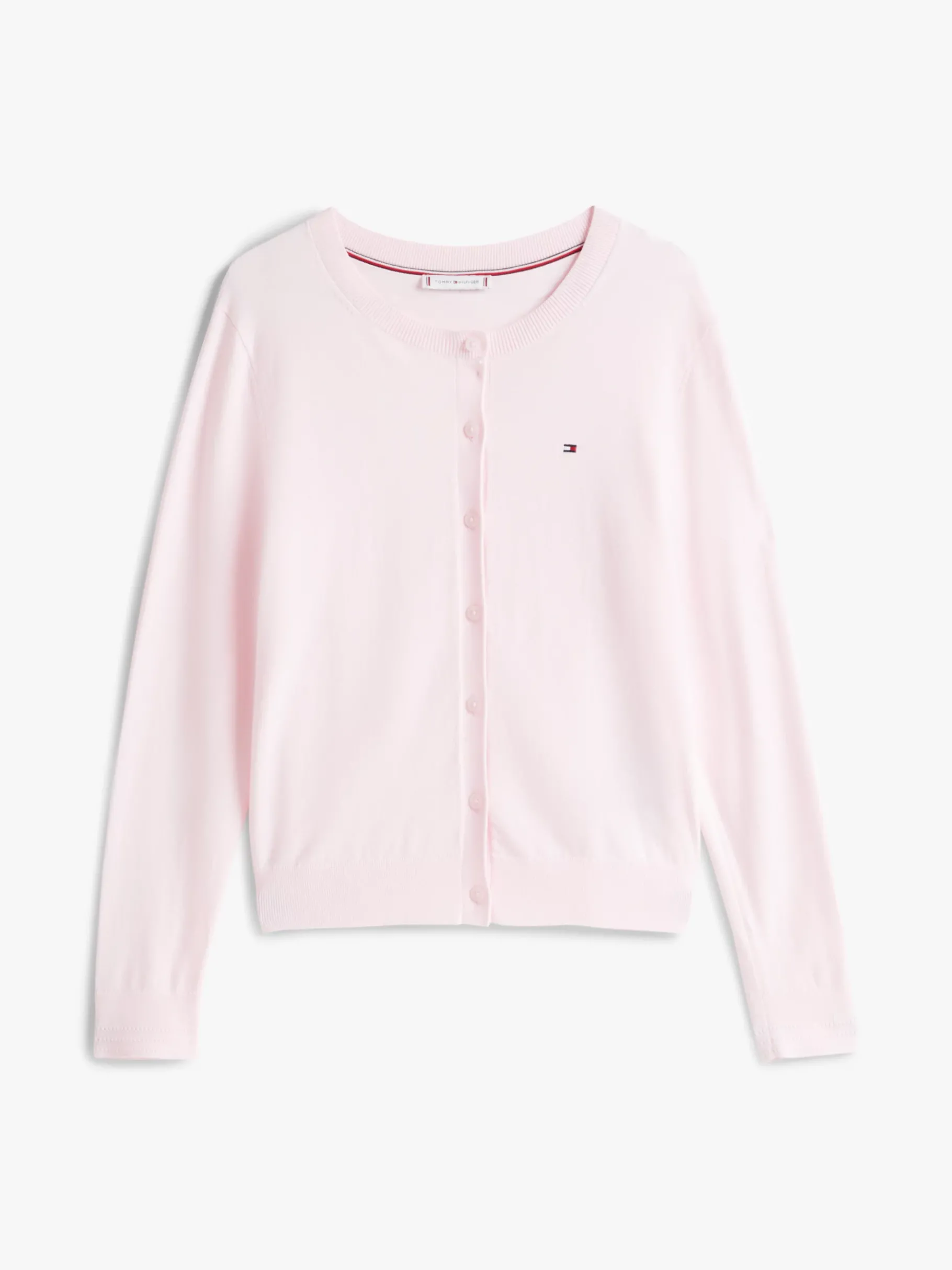 Tommy Hilfiger Feinstrick-Cardigan aus Jersey LIGHT PINK Best Sale