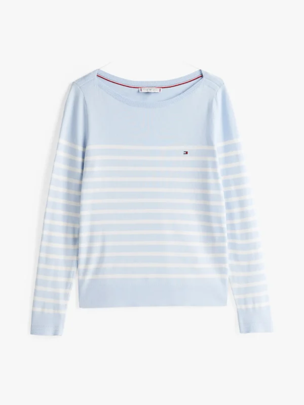 Tommy Hilfiger Feinstrickpullover mit V-Ausschnitt BREEZY BLUE Discount