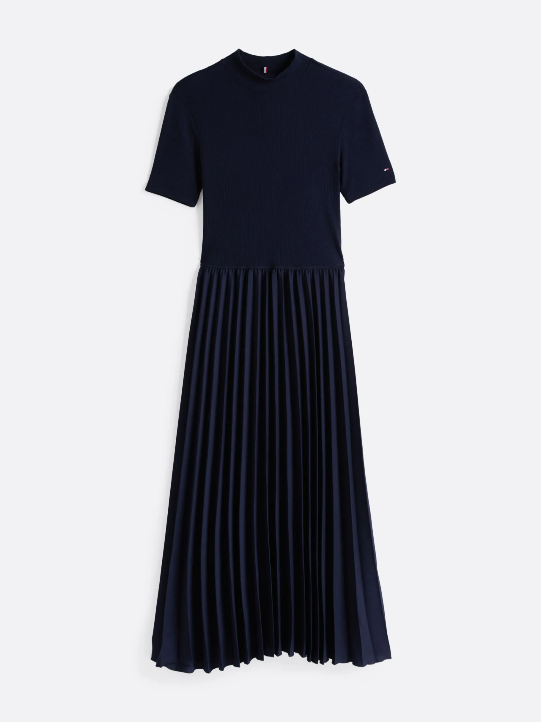 Tommy Hilfiger Fit-and-Flare-Kleid in Midi-Länge mit Falten DARK NIGHT NAVY Fashion