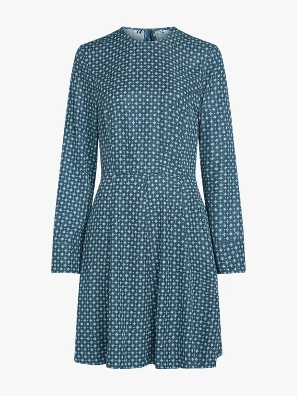 Tommy Hilfiger Fit-and-Flare-Kleid mit Foulard-Print HERITAGE FOULARD/ FOSSIL BLUE Best