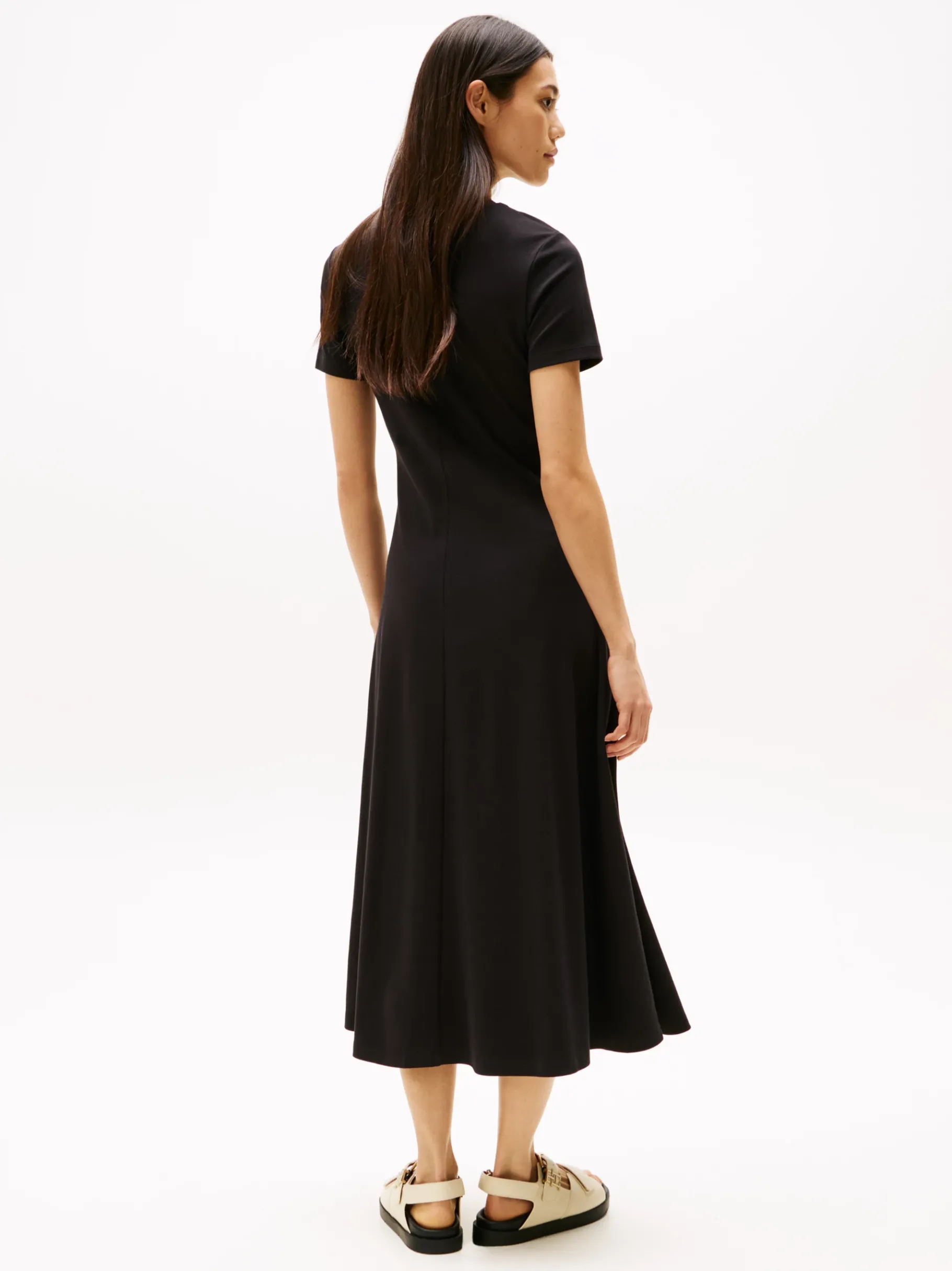 Tommy Hilfiger Fit-and-Flare-Midikleid BLACK Shop