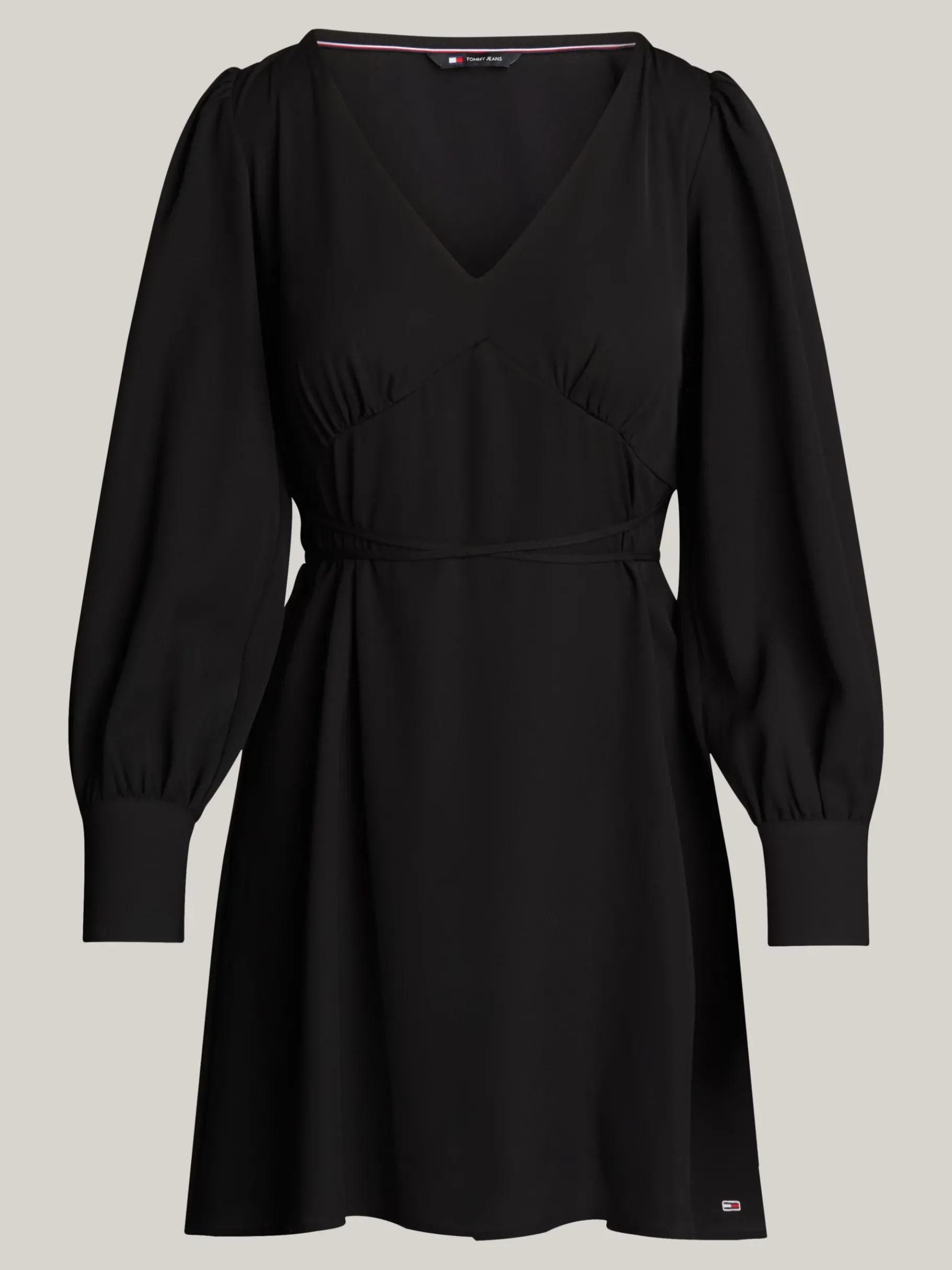 Tommy Hilfiger Fit-and-Flare-Minikleid mit V-Ausschnitt BLACK Flash Sale