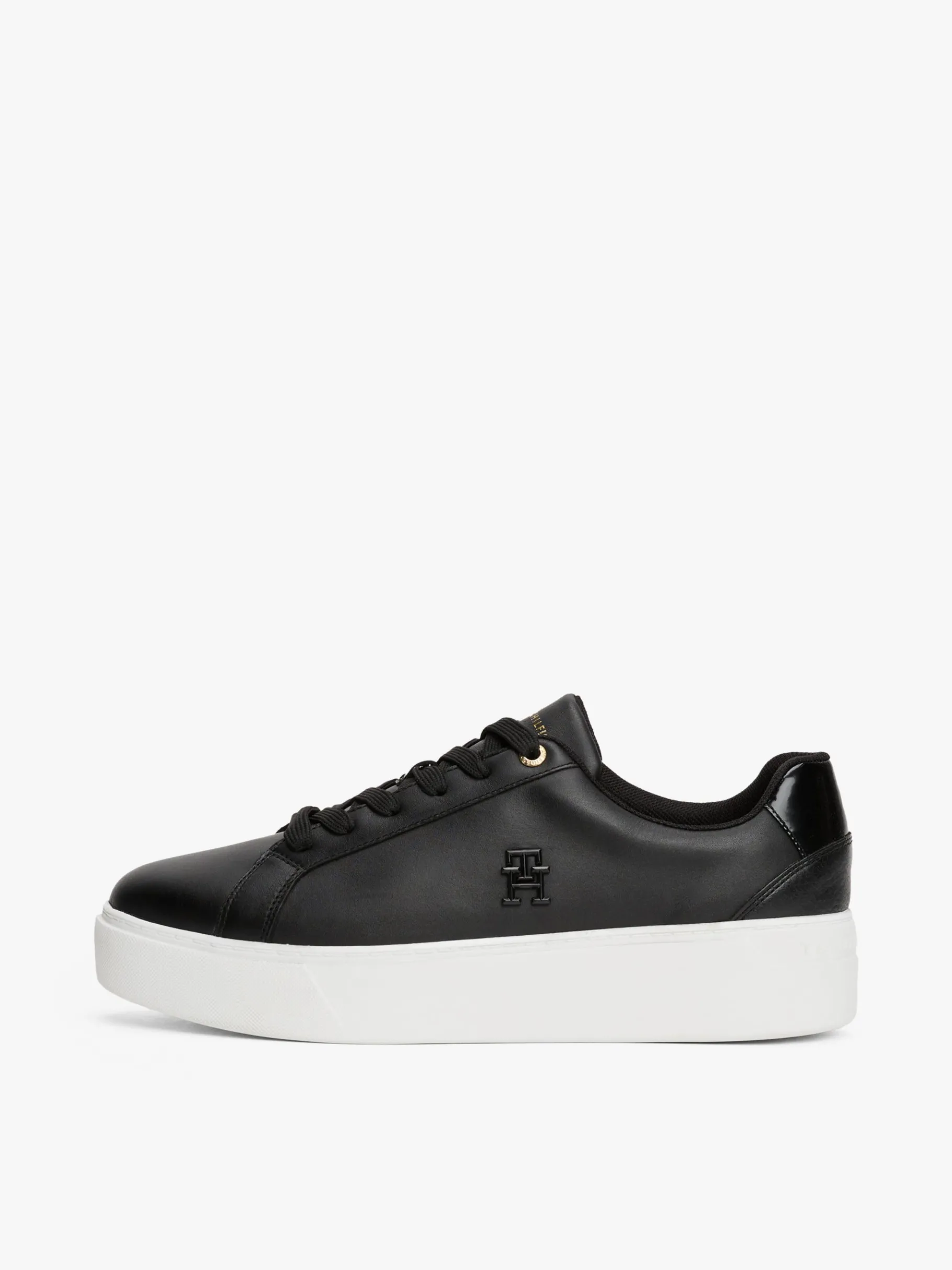 Tommy Hilfiger Flatform-Court-Sneaker aus Leder BLACK Shop