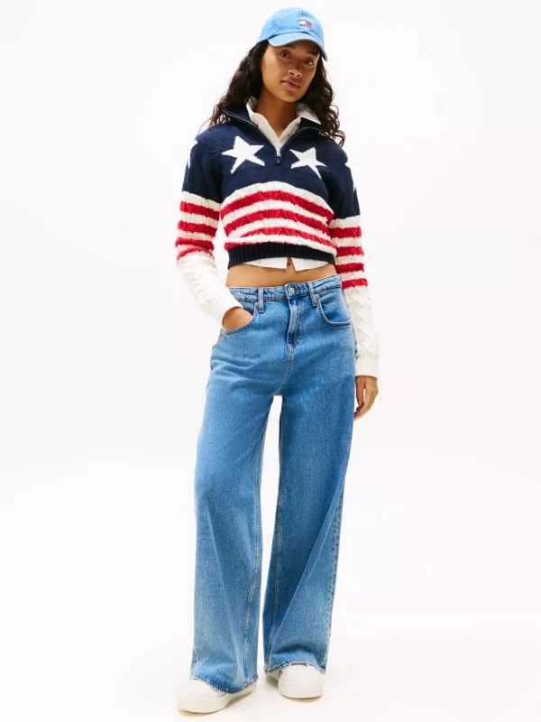 Tommy Hilfiger Flatform-Sneaker aus Leder mit Kontrast-Naht ECRU Cheap