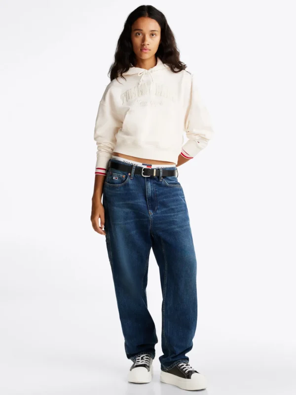 Tommy Hilfiger Flatform-Sneaker aus Leder mit Kontrast-Naht BLACK Flash Sale