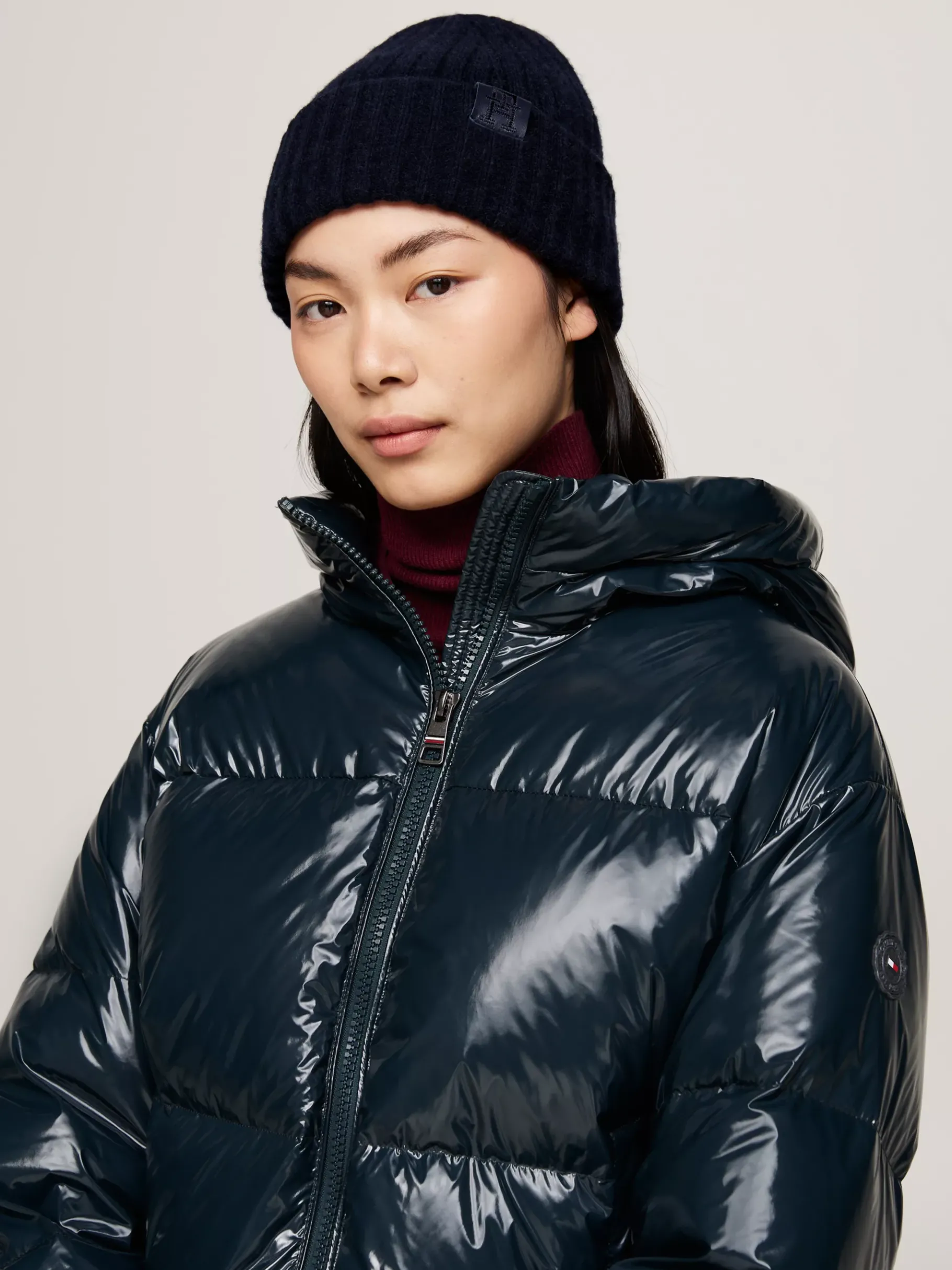 Tommy Hilfiger Flauschige Beanie aus Wollmix SPACE BLUE Best Sale