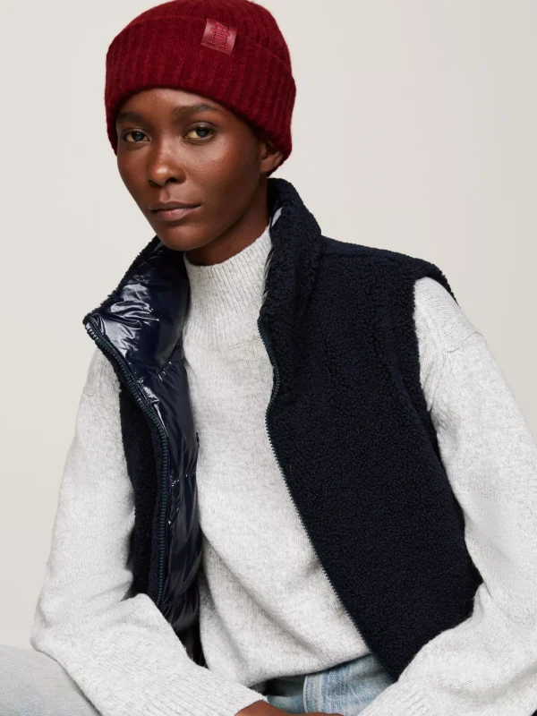 Tommy Hilfiger Flauschige Beanie aus Wollmix ROUGE Hot