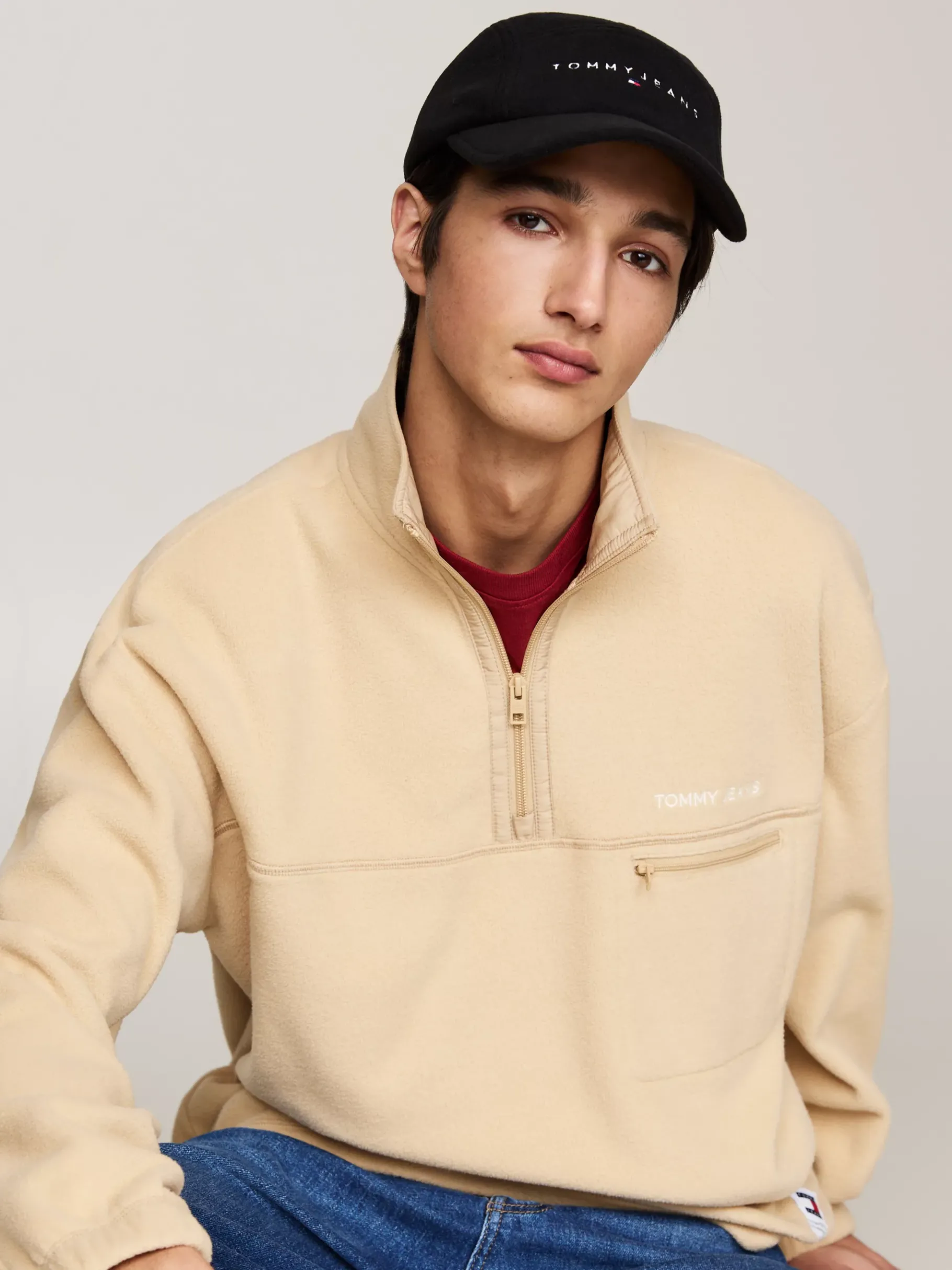 Tommy Hilfiger Fleece-Baseball-Cap im 5-Panel-Design BLACK Online