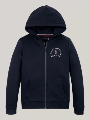 Tommy Hilfiger Fleece-Kapuzenjacke mit Reißverschluss DESERT SKY Hot