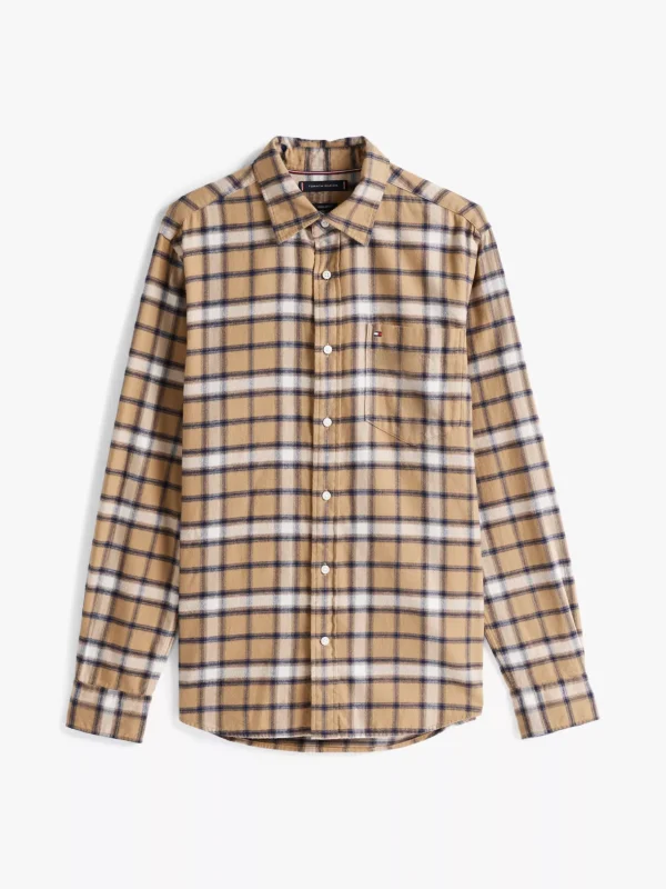 Tommy Hilfiger Gebürstetes Regular Fit Hemd mit Shadow-Karos SAFARI CANVAS / MULTI Online