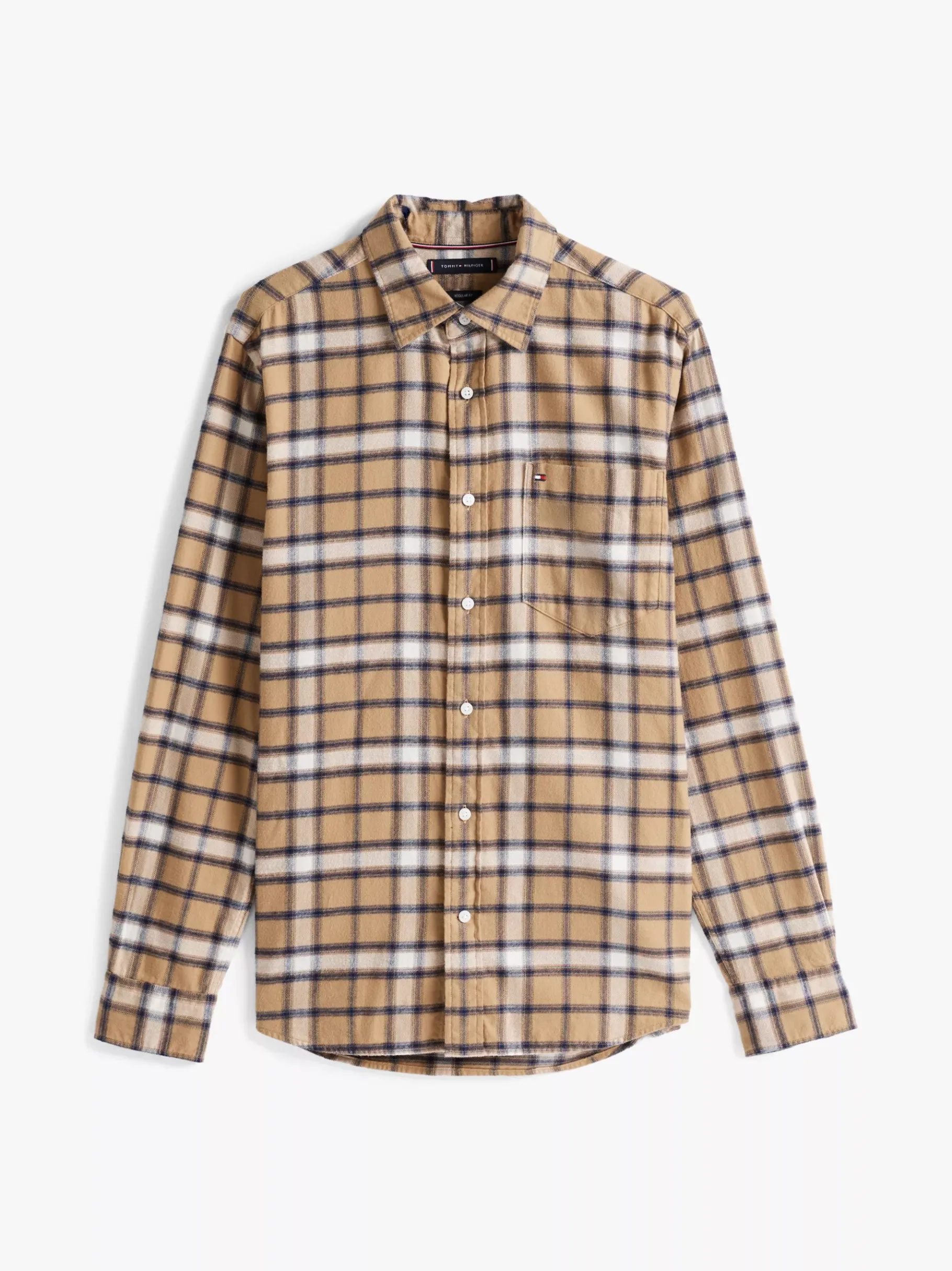 Tommy Hilfiger Gebürstetes Regular Fit Hemd mit Shadow-Karos SAFARI CANVAS / MULTI Online